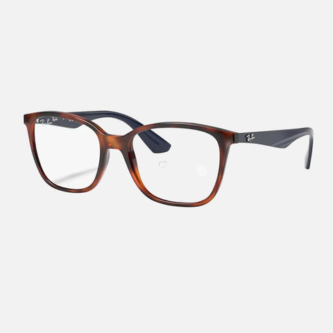 Óculos Graduados Ray-Ban 7066 Havana Vista Lateral Direita