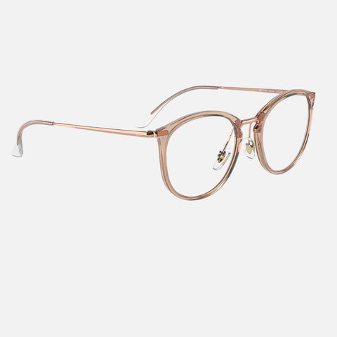 Óculos Graduados Ray-Ban 7140 Dourado Vista Lateral Esquerda