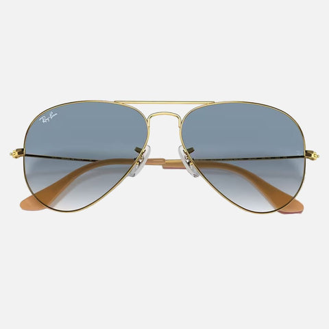 Óculos de Sol Ray-Ban Aviator Laroe 3025 Dourado Vista Cima