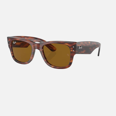 Óculos de Sol Ray-Ban Mega Wayfarer 0840S Havana Vista Lado Direito