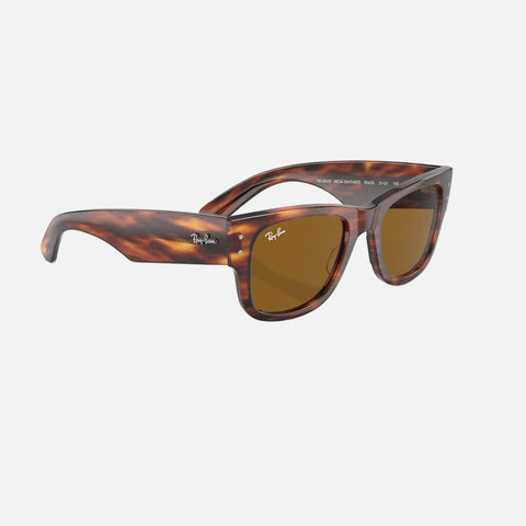 Óculos de Sol Ray-Ban Mega Wayfarer 0840S Havana Vista Lateral Esquerda