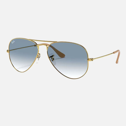 Óculos de Sol Ray-Ban Aviator Laroe 3025 Dourado Vista Lateral Direita